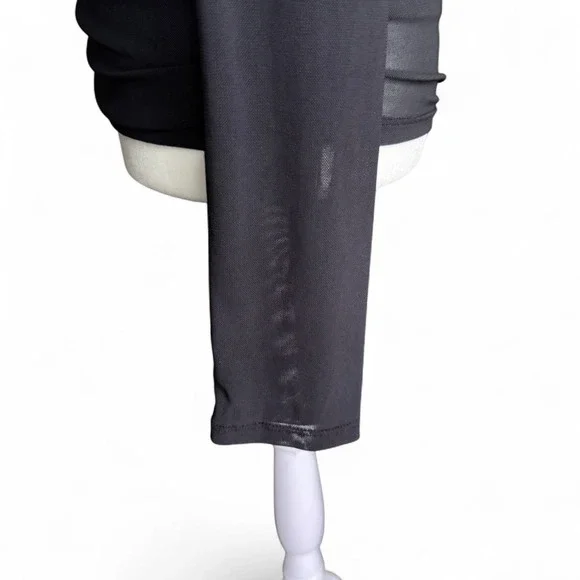 Circus NY Ruched Top Whimsigoth Fairygrunge Goth Emo Black Sheer‎ Mesh 90s Y2K M - Picture 12 of 16